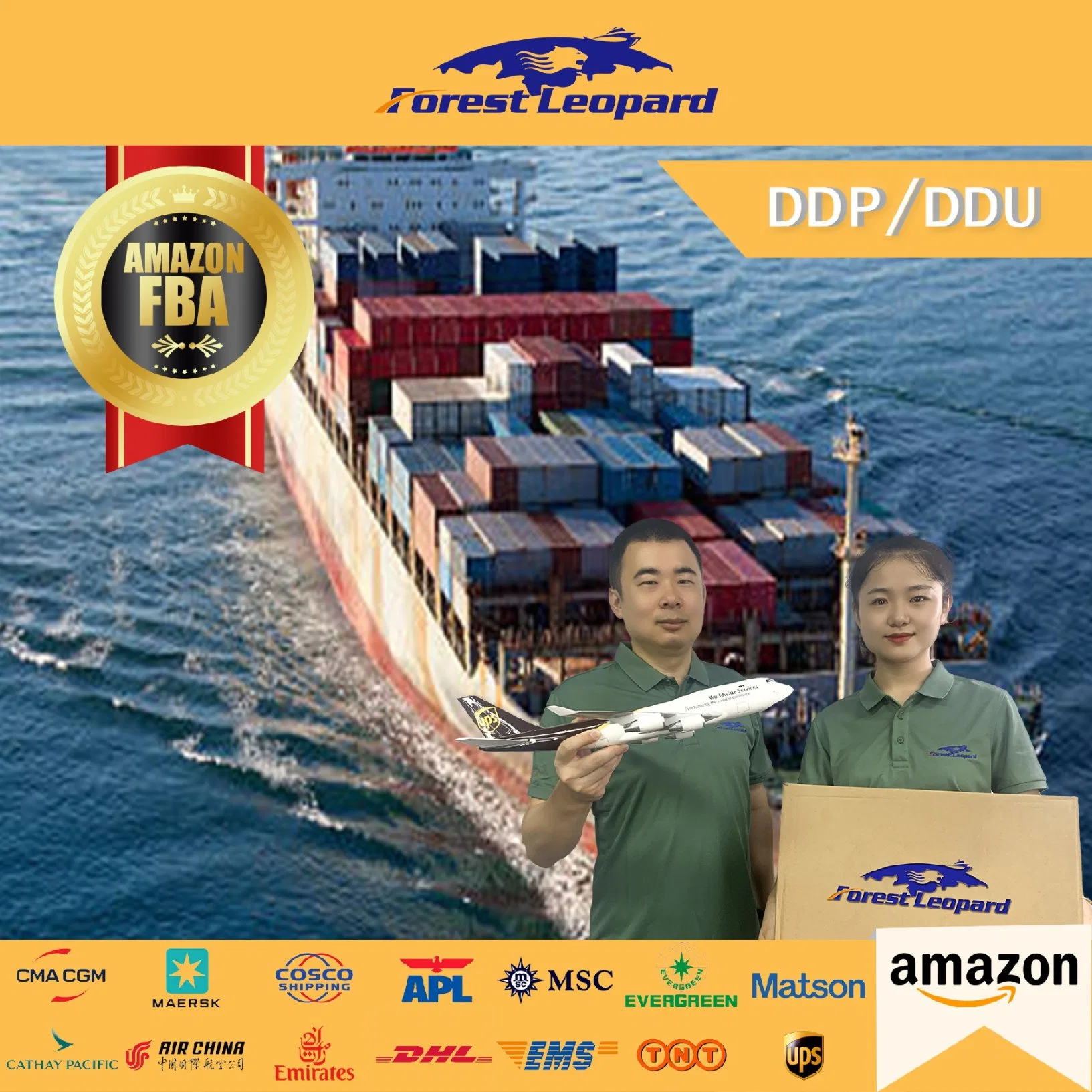 Shenzhen DDP Freight Forwarder Shipping Rates From China to USA UAE Amazon Fba Service to United Arab Emirates