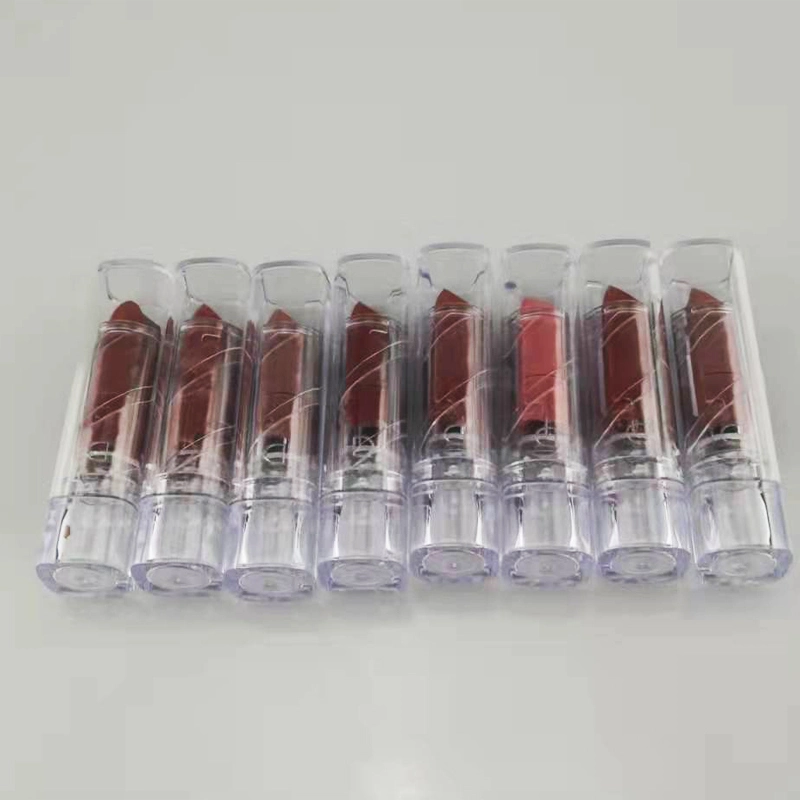 Lápiz de labios mate transparente lleno de OEM de color maquillaje completo hidratante