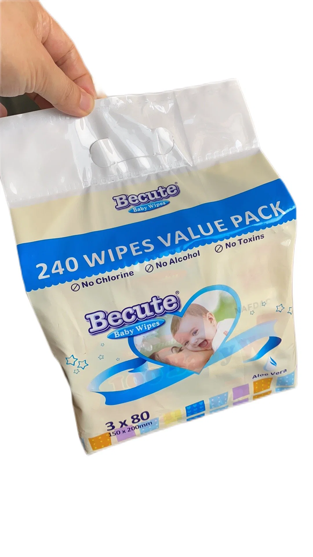 Wholesale Soft Spunlace No-Woven Disposable OEM Wet Baby Wipes