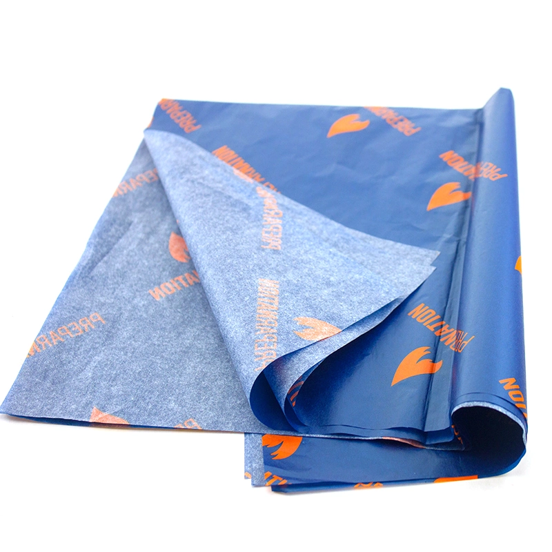 Customized Two-Tone Garment Blue Gold Wrapping Tissue Paper for Packaging