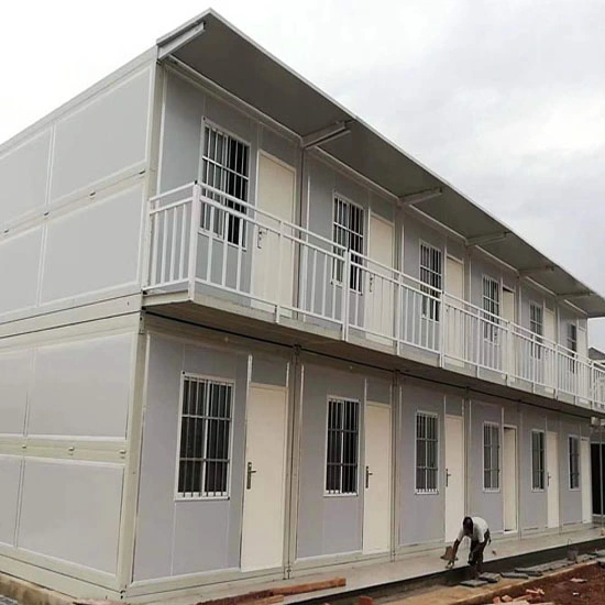 2 Story Living Container House Dormitory Light Steel Frame Villa Luxury