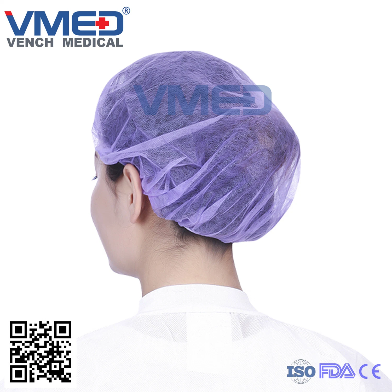 Non-Wovenbouffant/Nurse/ Mob/Clip/Crimped/Pleated/Strip/Shower/Chef/Nurse/Doctor/Surgical/Round/Hospital/Medical/Dental/Disposable Cap