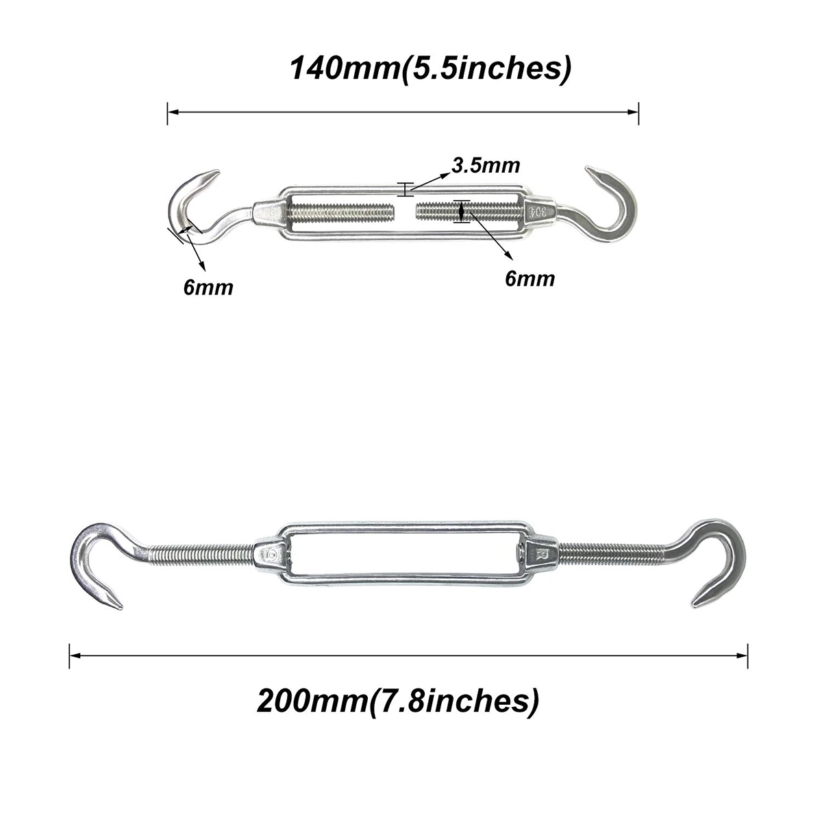 Hardware Rigging Hot DIP Galvanized Carbon Steel Drop Forged Us Type Rigging Screw Turnbuckle with Hook Hook