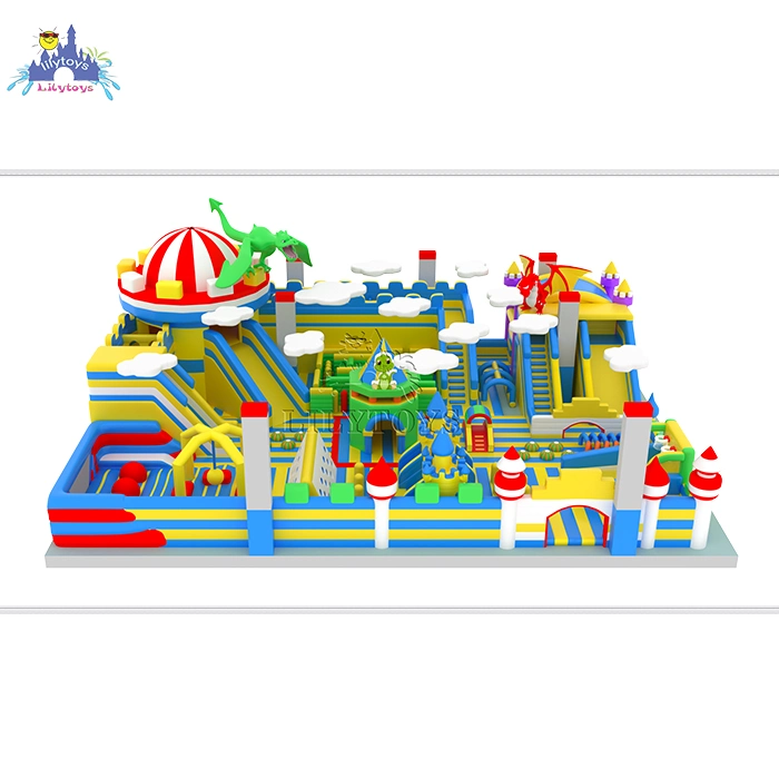 High quality/High cost performance  Indoor Inflatable Castle Jumping with Dry Slide for Commercial Use