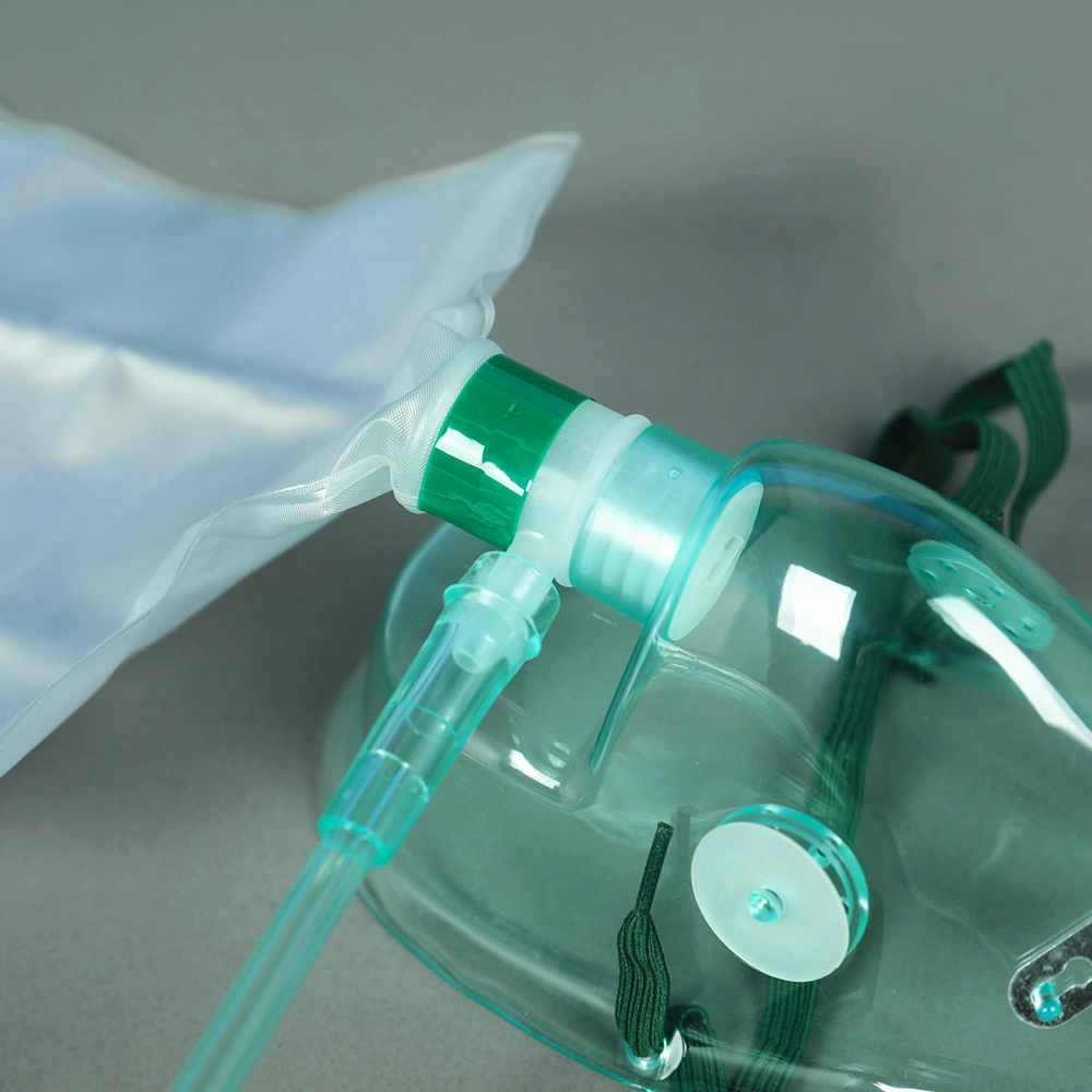 Medical Oxygen Mask with Reservoir Bag with CE, ISO Green