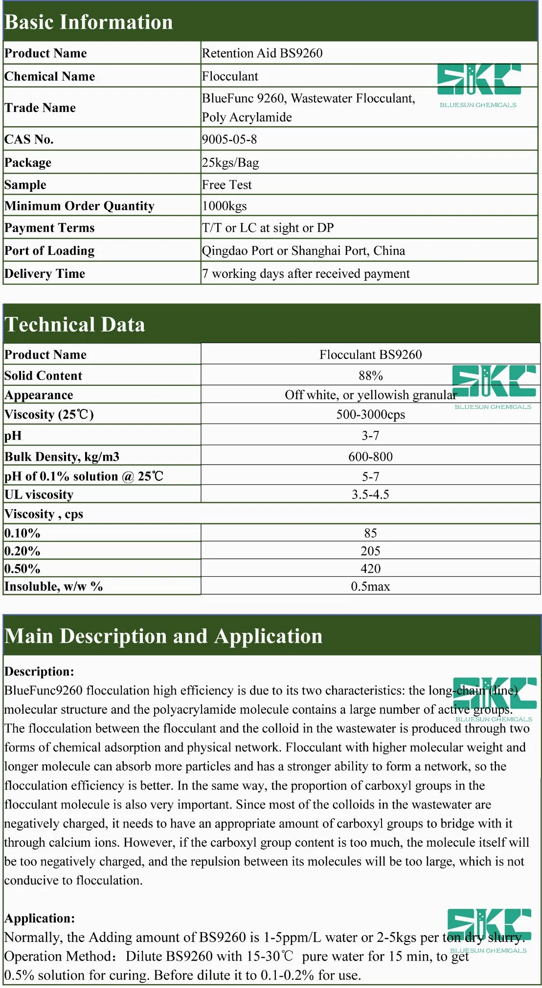 PAM/ Good Thermal Stability/ a Uniform, Transparent Liquid/ Oil Field