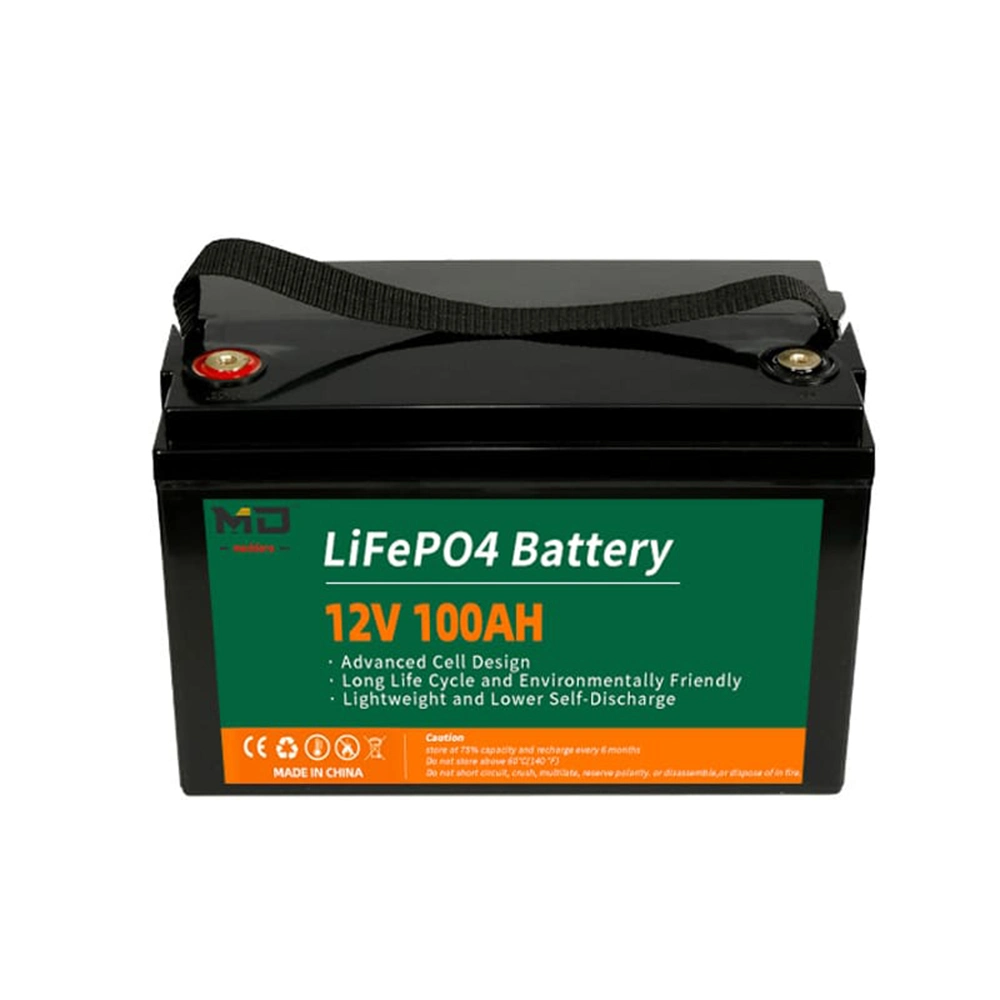 Deep Cycle 12,8V Solar LiFePO4 Batterie 12V 100Ah Lithium-Ionen Akku für Wohnmobil