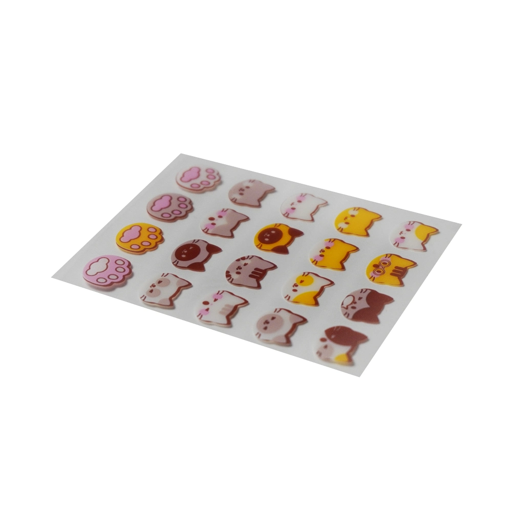 Original made Cute Cat Face Design Hydrocoloid Acne Pimple Patch 20 puntos por hoja curación de manchas faciales