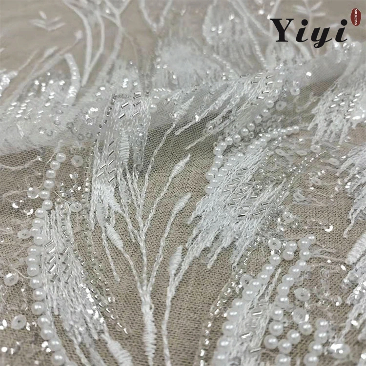 OEM Cheap Wholesale/Supplier Premium Wedding Dress/Veil/Evening Dress Fabric 3D Bead Embroidery Lace