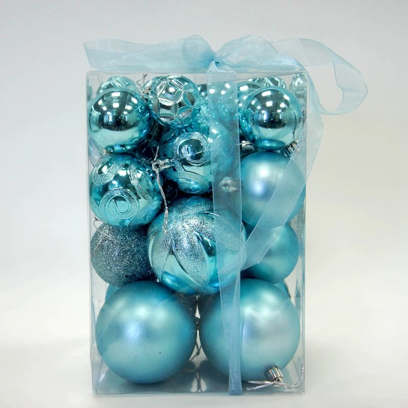 Hot Selling Blue Gift Ball Packs Home Decoration Christmas Tree Decoration Ball