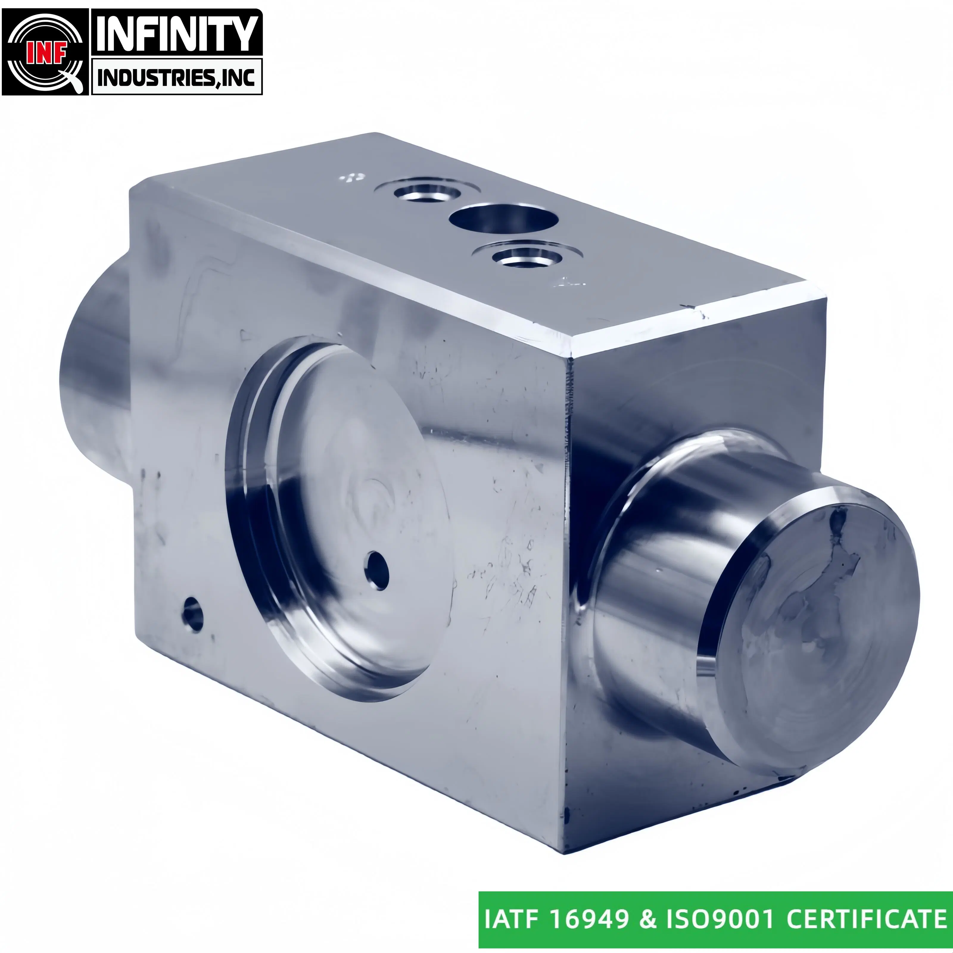 Pieza de fresado CNC para cilindros hidráulicos como extremo de cilindro Y válvulas