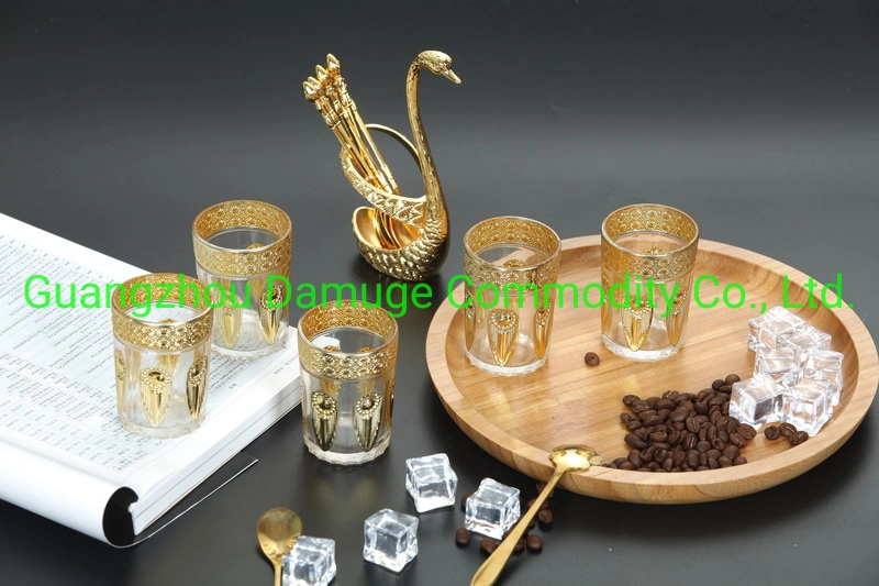 Hot Sale Coffee Tea Mug Water Clear Transparent Glass Beer Glass Cup with Rattan Cup Holder