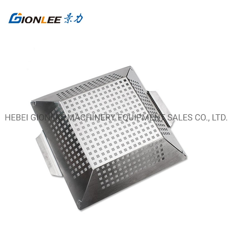 430 Stainless Steel Grill Basket Stamping Square Holes