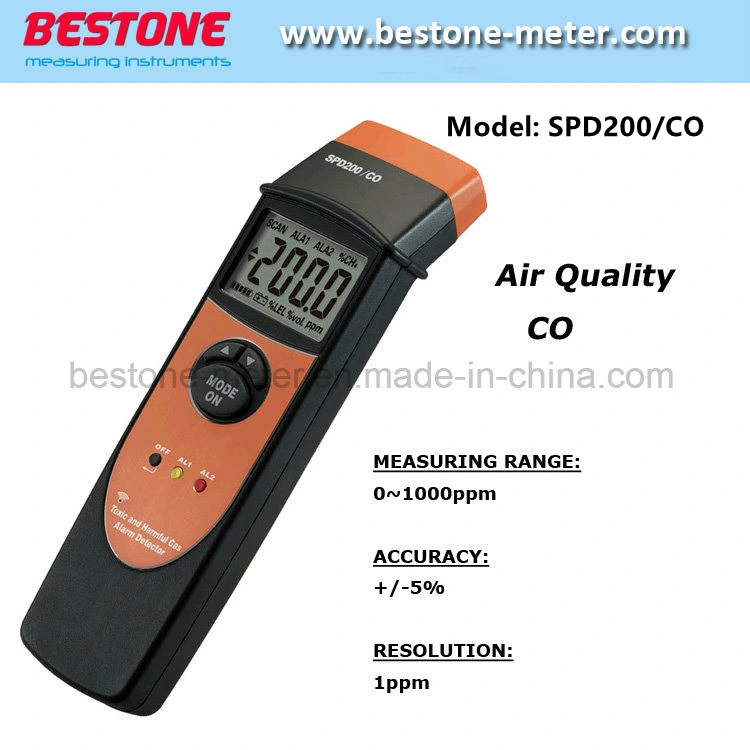 0- portátil 1000 PP Inicio Industrial, Inspector de monóxido de carbono Co medidor, Detector de Gas (SPD200/CO)