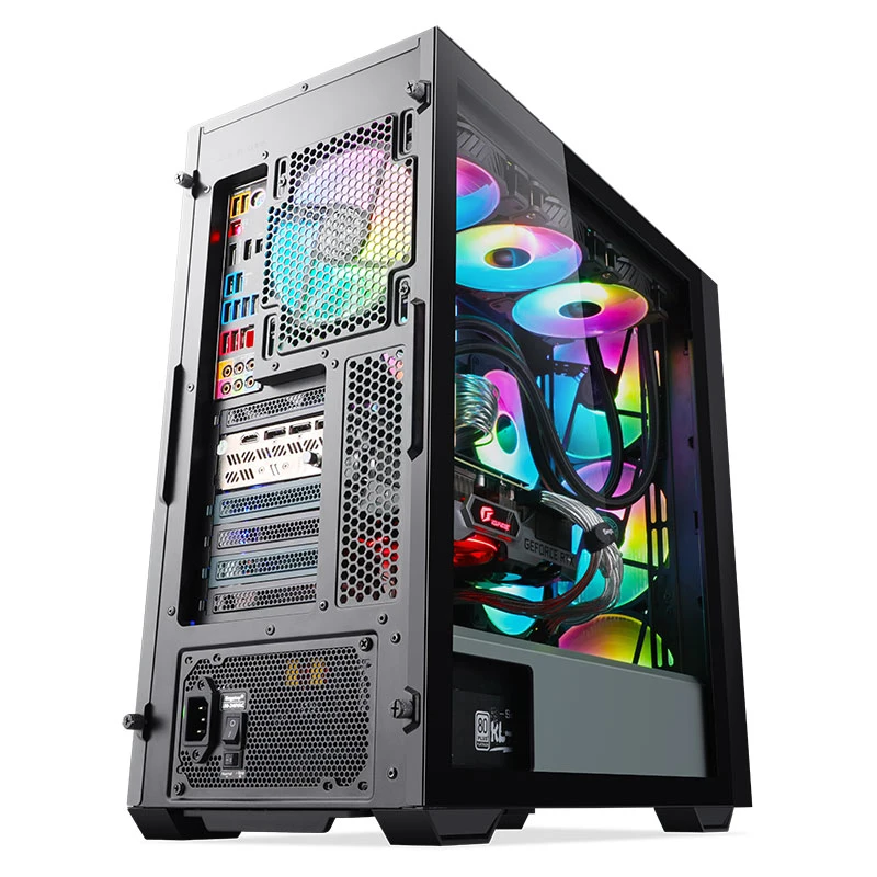 Cool Mesh Design for Glass Gaming Computer Case with Eatx Motherboard Bits