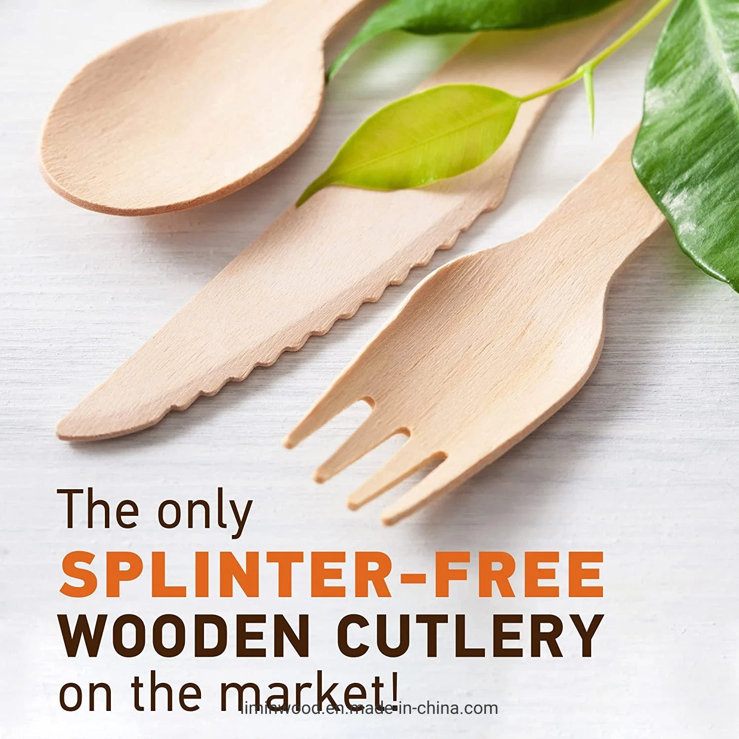 Compostable Earth Friendly Disposable Wooden Cutlery Sets Alternative to Plastic Cutlery