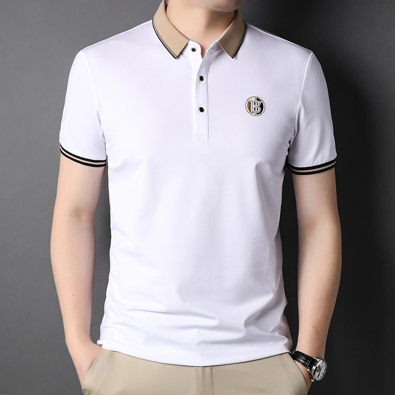 OEM Customized Logo Printing Embroidery Quick Dry Cotton Wholesale/Supplier Plain Short Sleeve Polo Shirt for Men