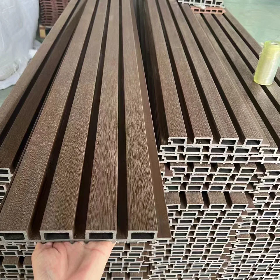 2023 External Exterior WPC Wood PVC Composite Wall Cladding Panel Outdoor WPC Waterproof Cladding