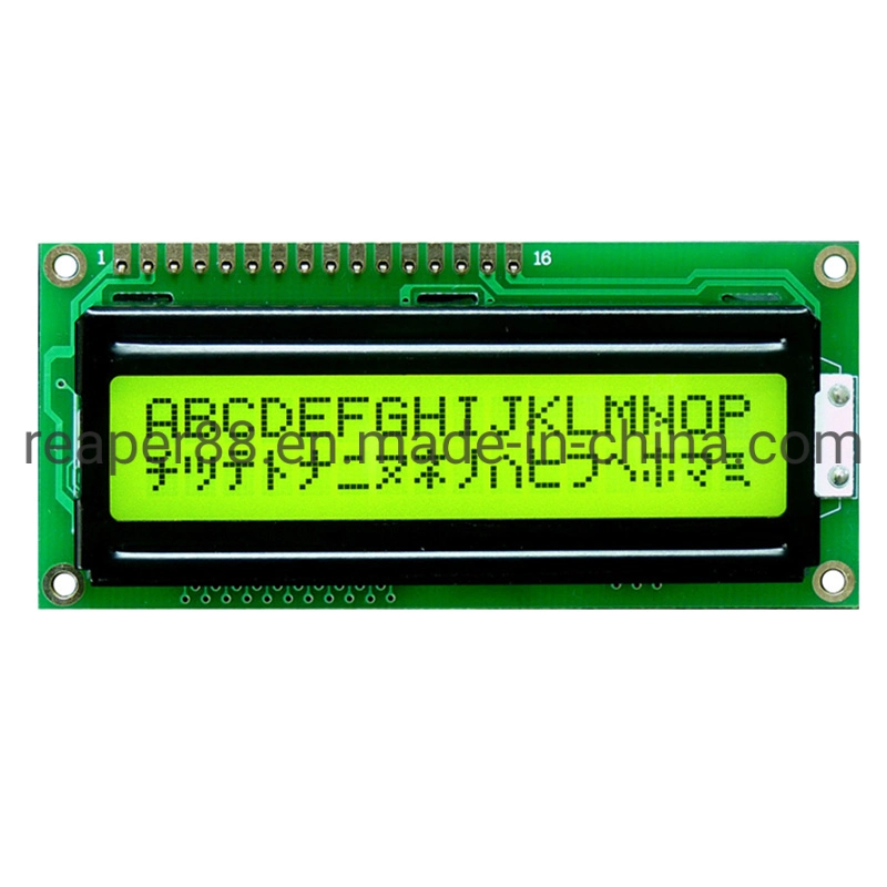 Character LCD Module COB Type Yellow-Green 16X2 Character LCD Display