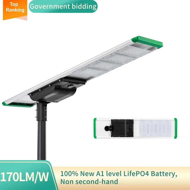 Waterproof 12V Solar 170lm/W Aluminum Integrated 100W LED Street Light