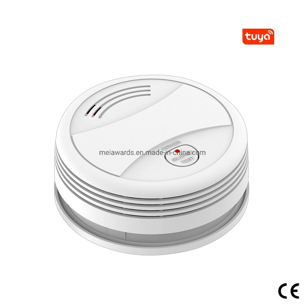 Battery Power Smart Tuya WiFi Smoke Detector for Home Security