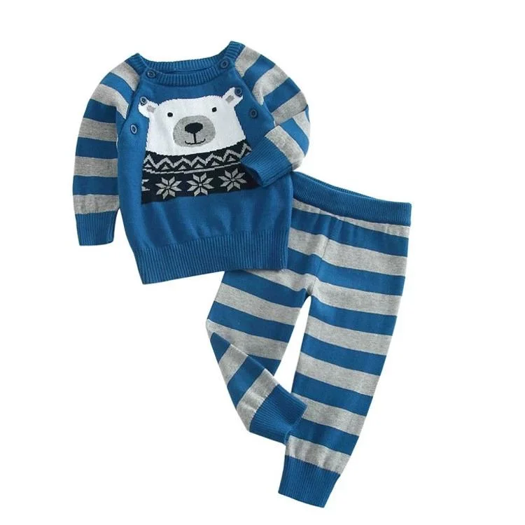 OEM ODM Factory Cotton Knitted Traditional Baby Boy Kid Boy Clothing Sets