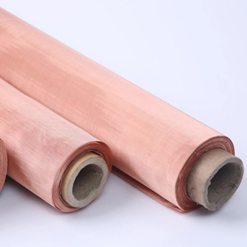 99.9% Pure Copper Wire Screen Fabric Dense Fine Mesh Cloth