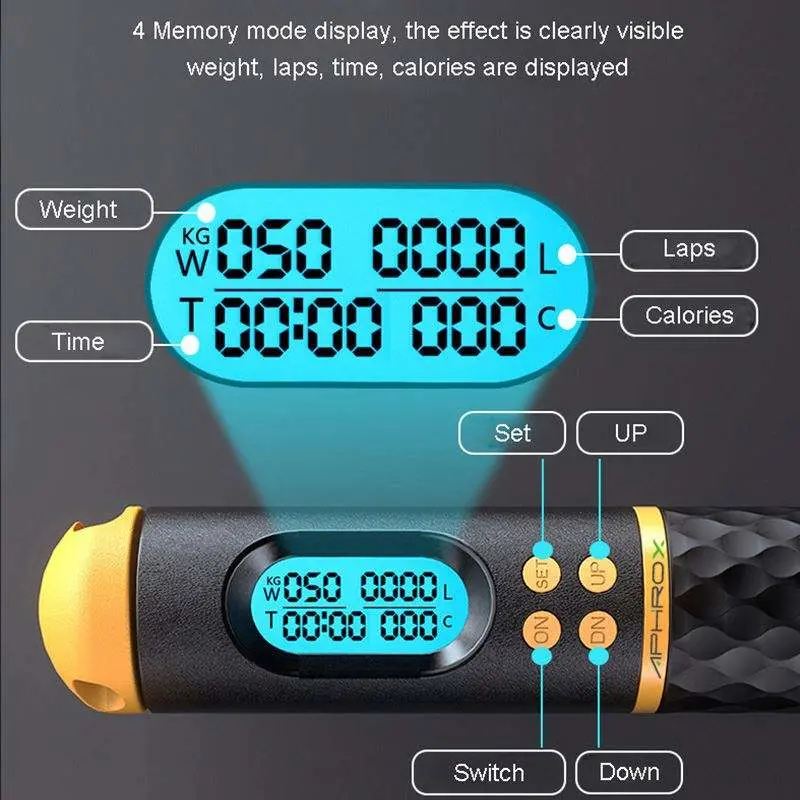 Weight Loss Smart Counter Adjustable Jump Rope