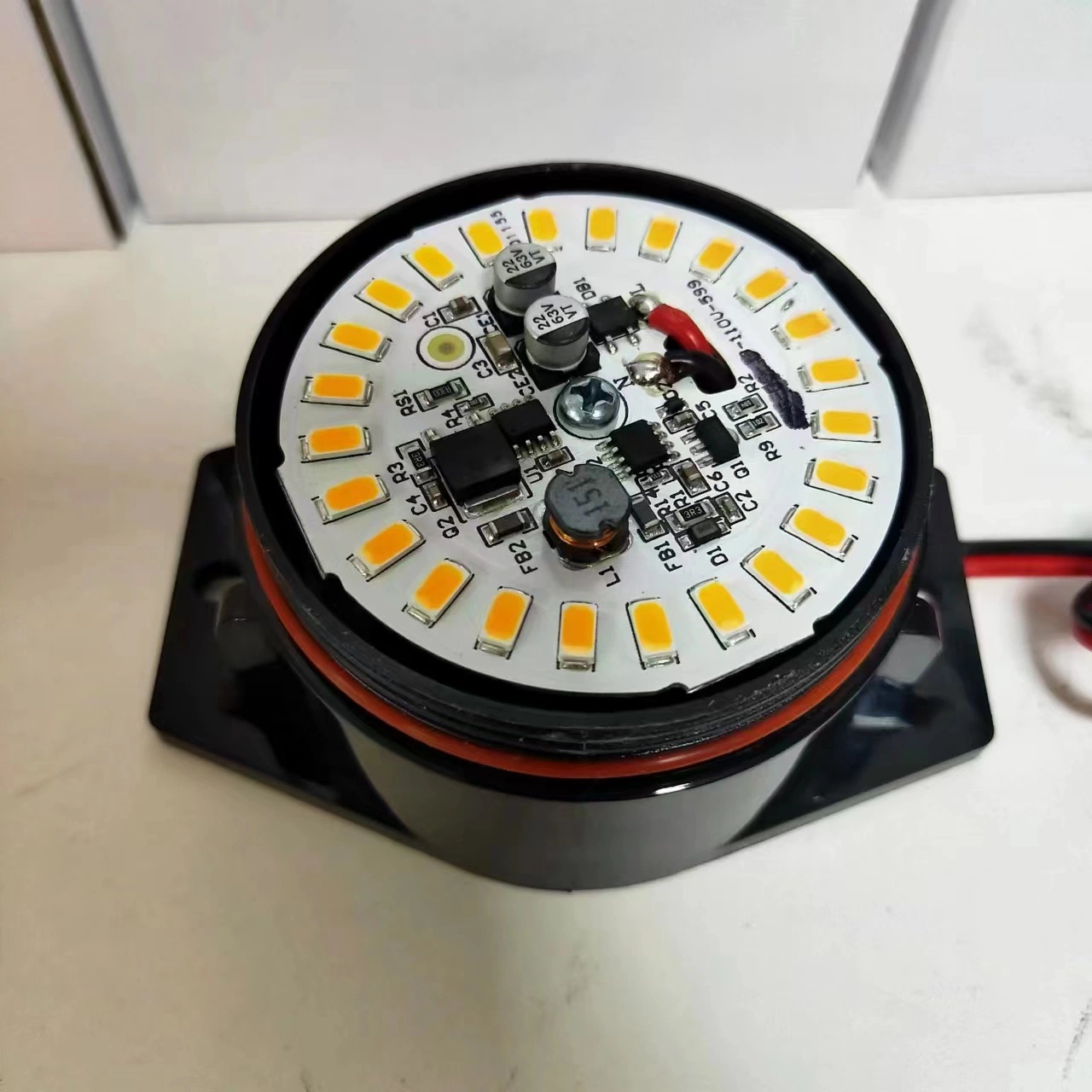 LED do carro elevador farol de flash de luz âmbar elevados de 10-110V EMC retráctil risco superior de indicação de tráfego de emergência piscar a Luz de Aviso de Segurança