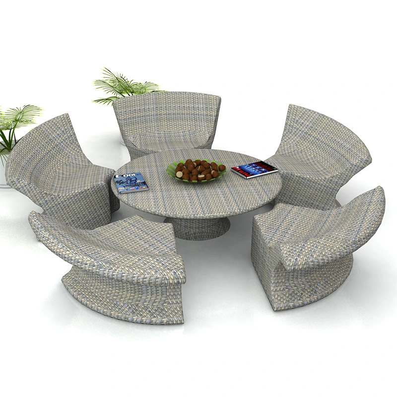 Stock Save Place Rattan Wicker Outdoor Sofa Garden Furniture Table and Chair Set for Party