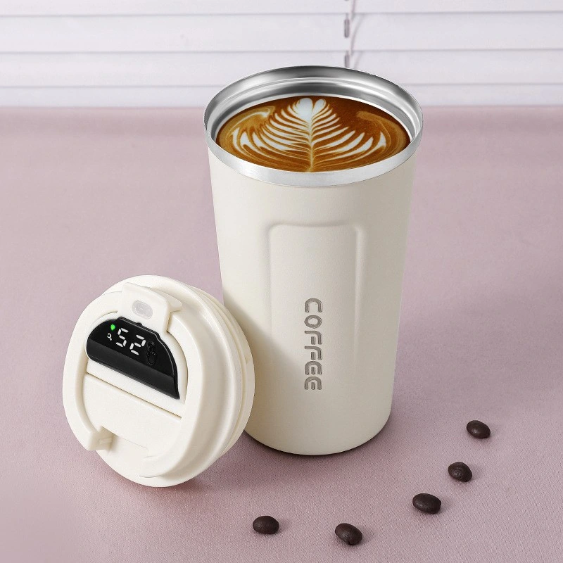 510ml 380ml Smart Touch Tumbler Temperature Stainless Steel Double Wall Vacuum Insulated Thermal Coffee Mug Smart with Leakproof Display Lid