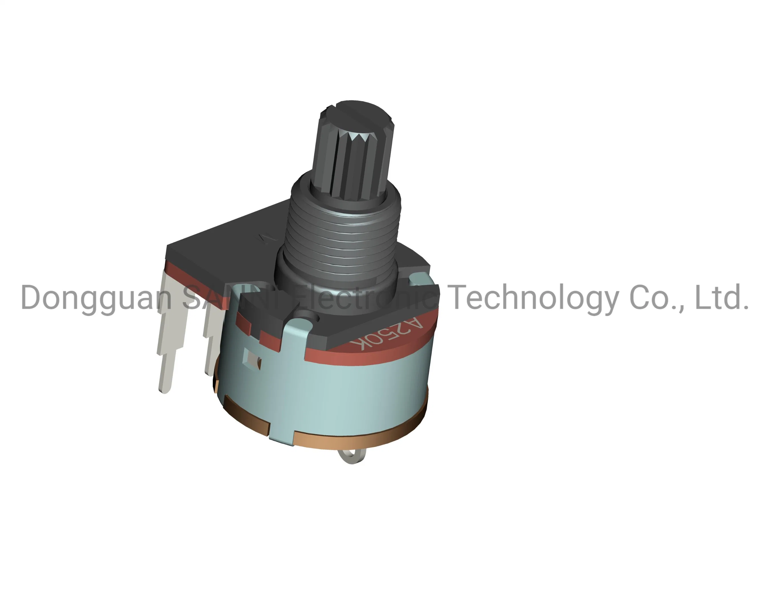 RV16801ns 16mm Einzeleinheit isoliertes Drehpotentiometer mit Wellenschaltung