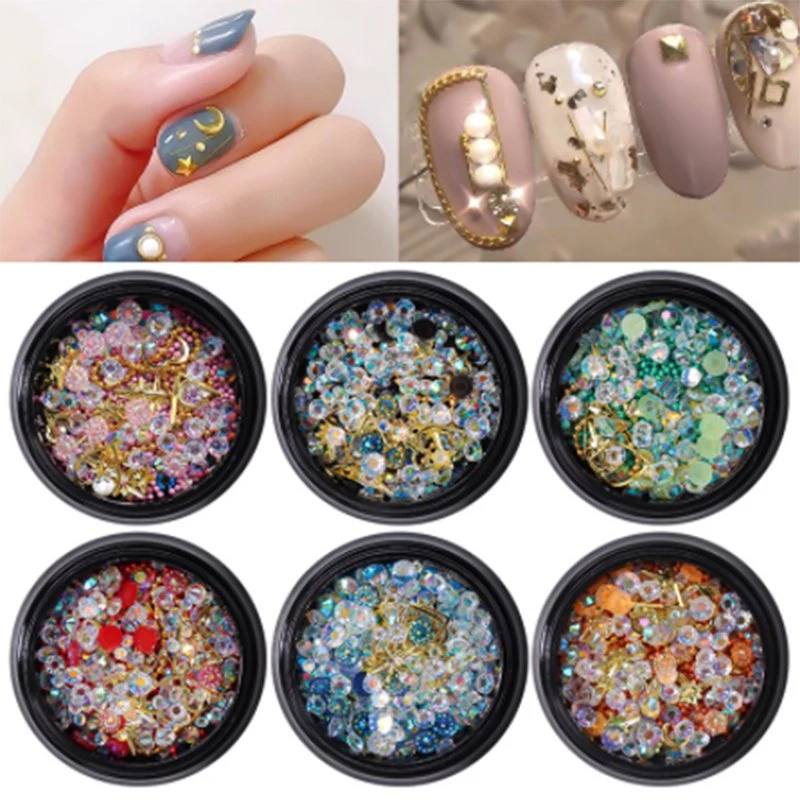 Nail Art Color Transparent Ab Drill Mixed Decorations Nail Drilled Chain