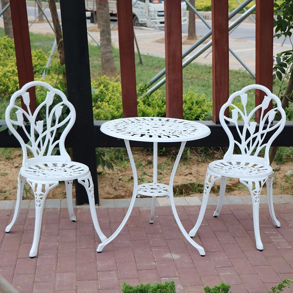 Luxury Aluminum Patio Dining Set Outdoor 6 Seats Cast Aluminium Garden Furniture