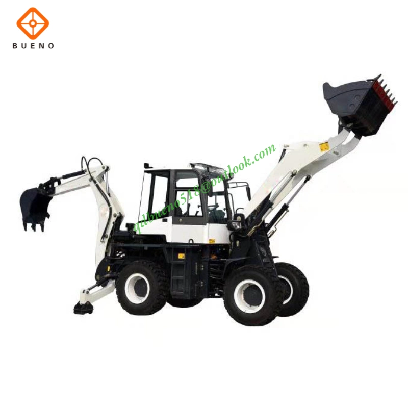 Bueno Brand 4 Wheel Drive 100HP Backhoe Loader with CE Hot Sale