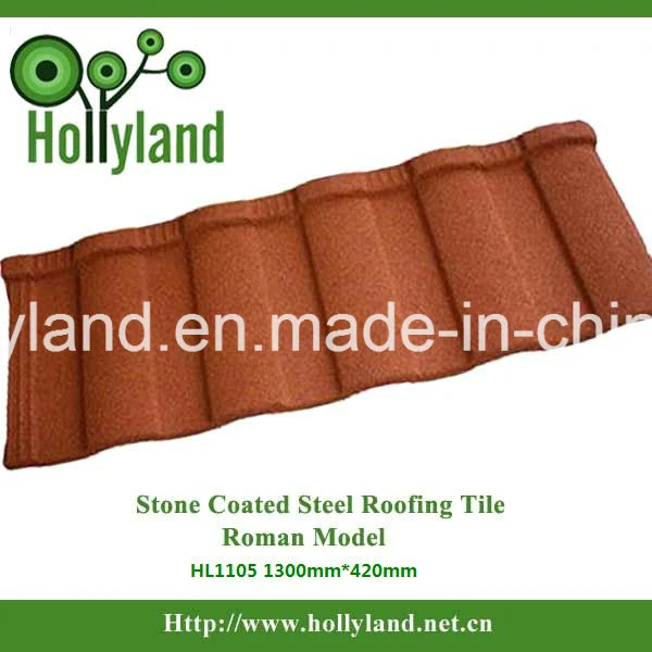 Natural Stone Chips Coated Metal Roof Tile (Roman type)