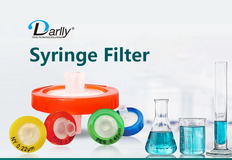 Hydrophilic PTFE Membrane Syringe Filters 25mm/13mm 0.22um/0.45um Lab Disposables Non-Sterile