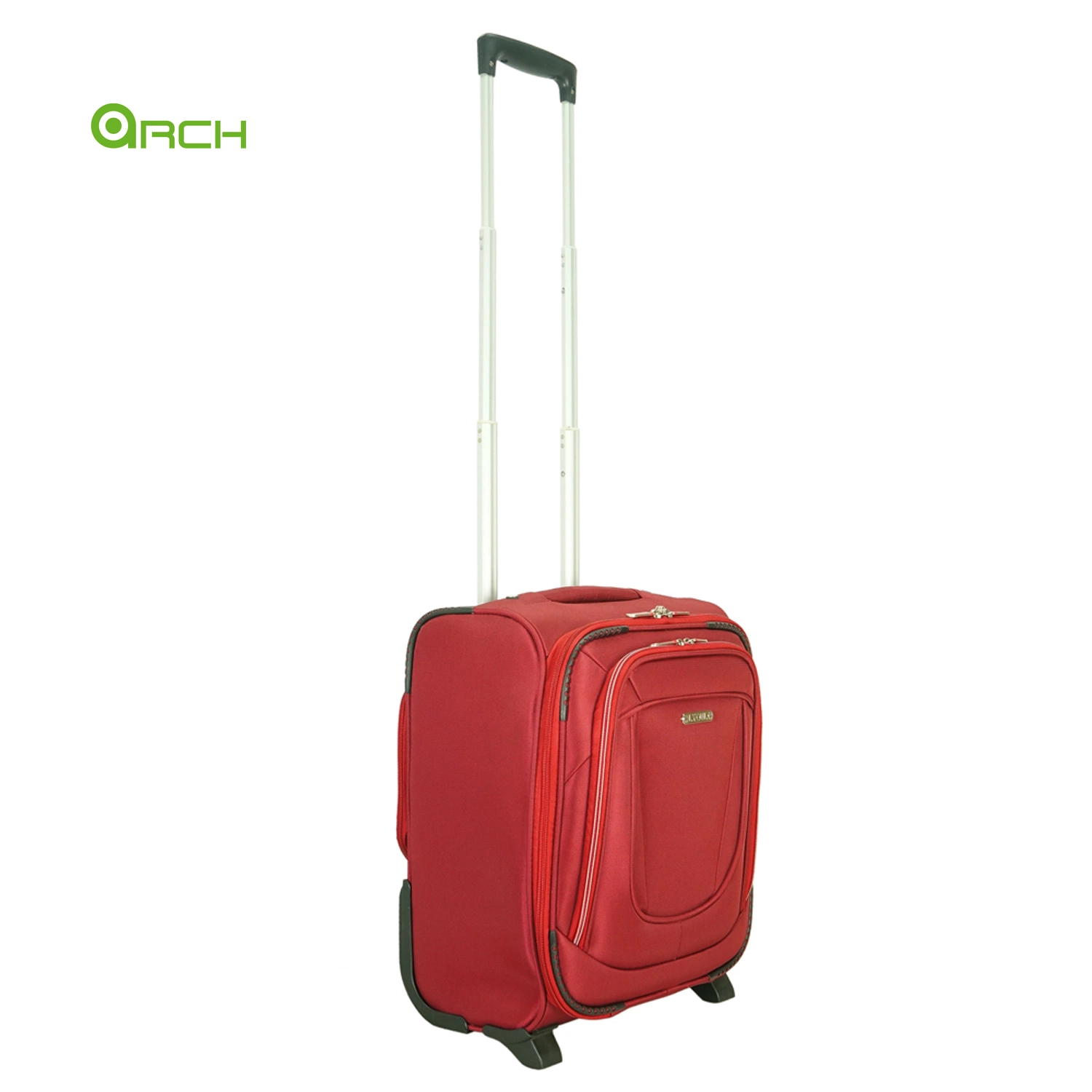 Fashion Travel Luggage Polyester Underseat Cabin Size with Aluminum Trolley System Skate Wheels Fg2122us