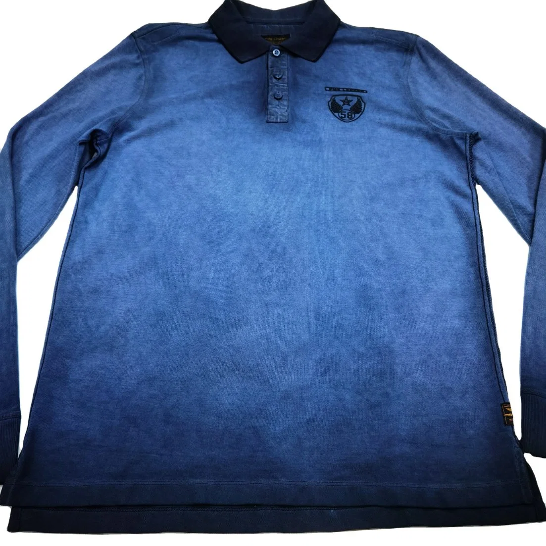 2023 New Arrival Fashion Garment Dyed Polo Shirt Long Sleeve Custom Polo Shirt