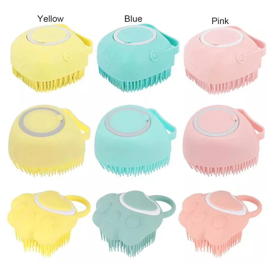 Custom Soft Silicone Pet Shampoo Massage Grooming Shower Brush