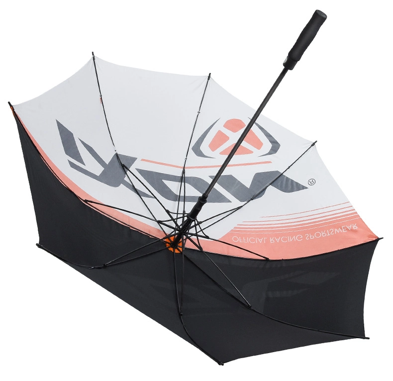 Transfert numérique personnalisé impression 3D Parapluie droit automatique Fiberglass Golf Parapluie large pluie Parapluie promotion cadeau entreprise Parapluie parasol