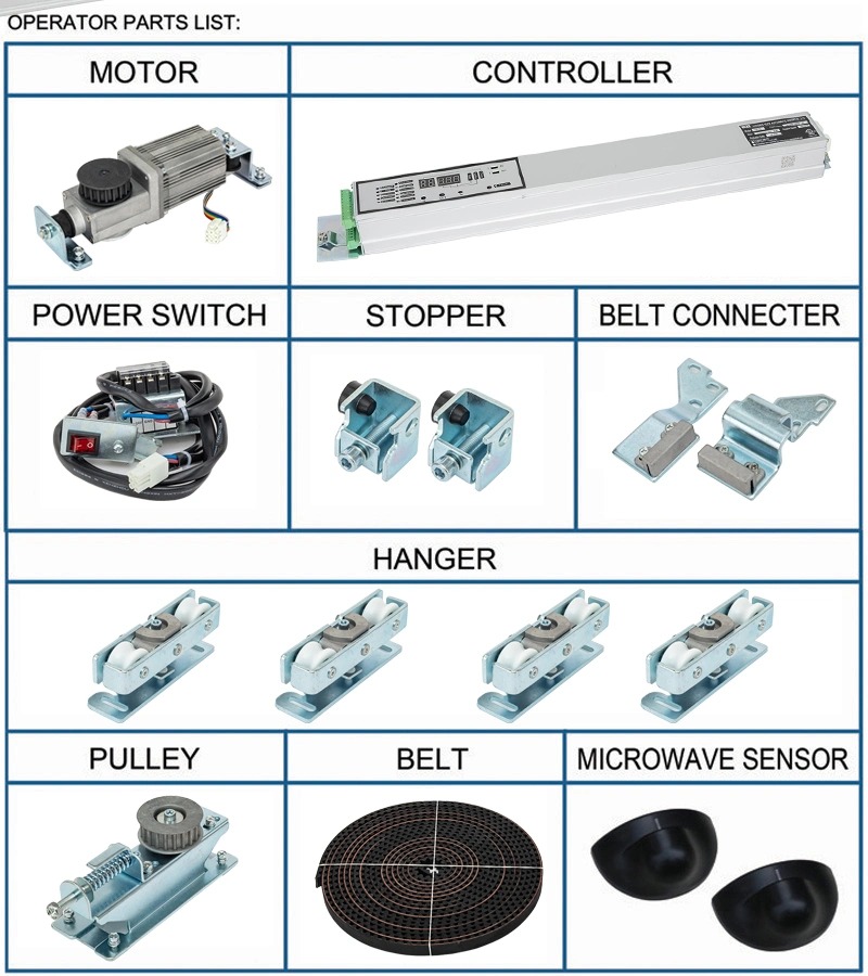 Electric Auto Slide Door Operator Customizes with Security Sensor