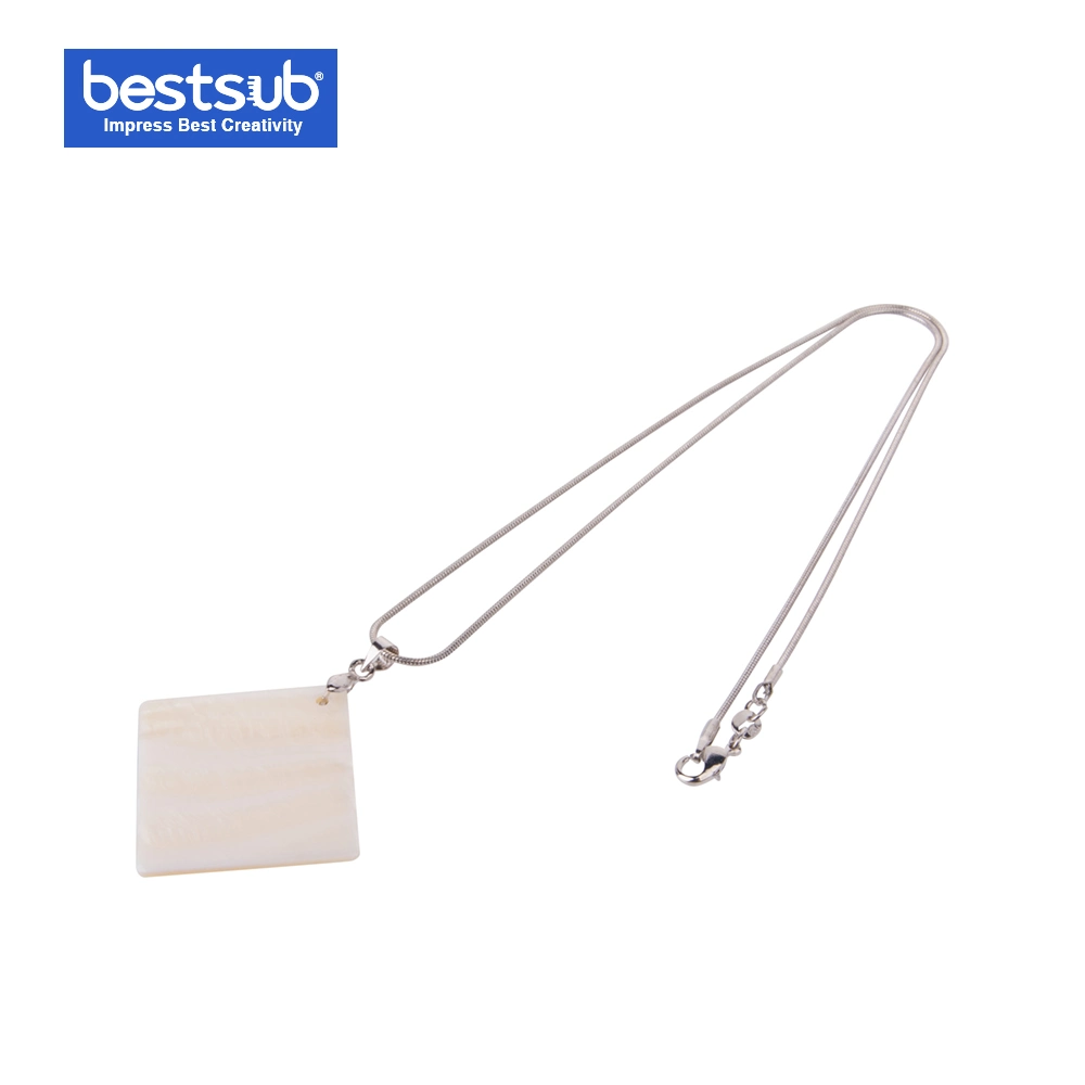 Bestsub Sublimation Square Shell Necklace Fashion Jewelry Gift (30*30mm)