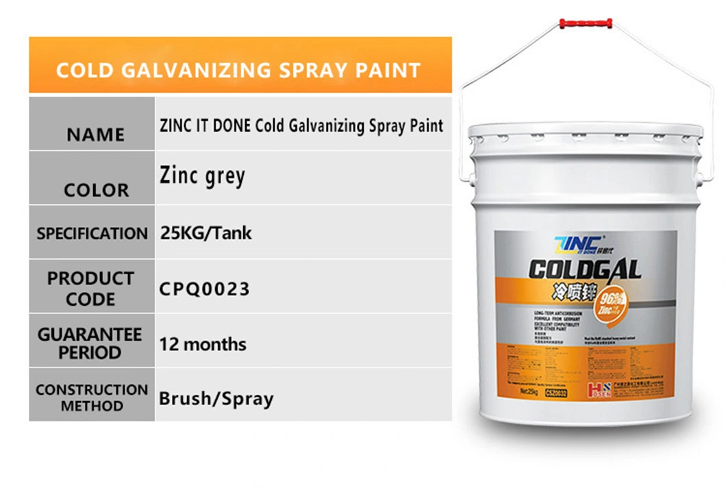 25kg Zinc-It hecho Zinc Spray Pintura Acero Coil Coating Building Material