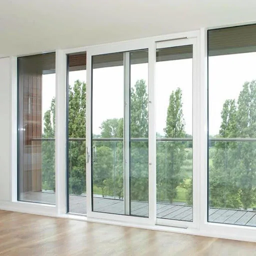 UPVC Profile Door Single Double Tempered Glass Cheap PVC Sliding Door