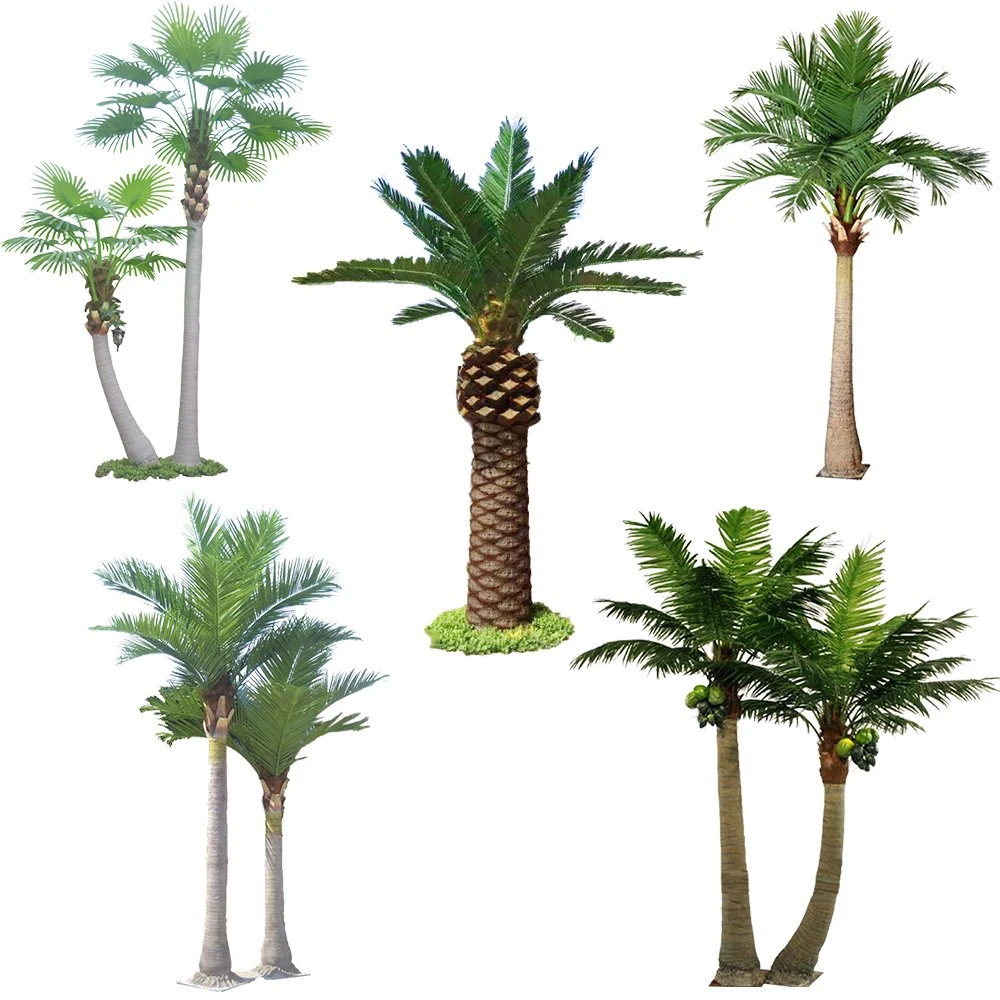 Home Garden Ornaments Outdoor Artificial Tree Tropical Decor Plants Artificial Palm Tree Artificial Coconut Tree for Decor