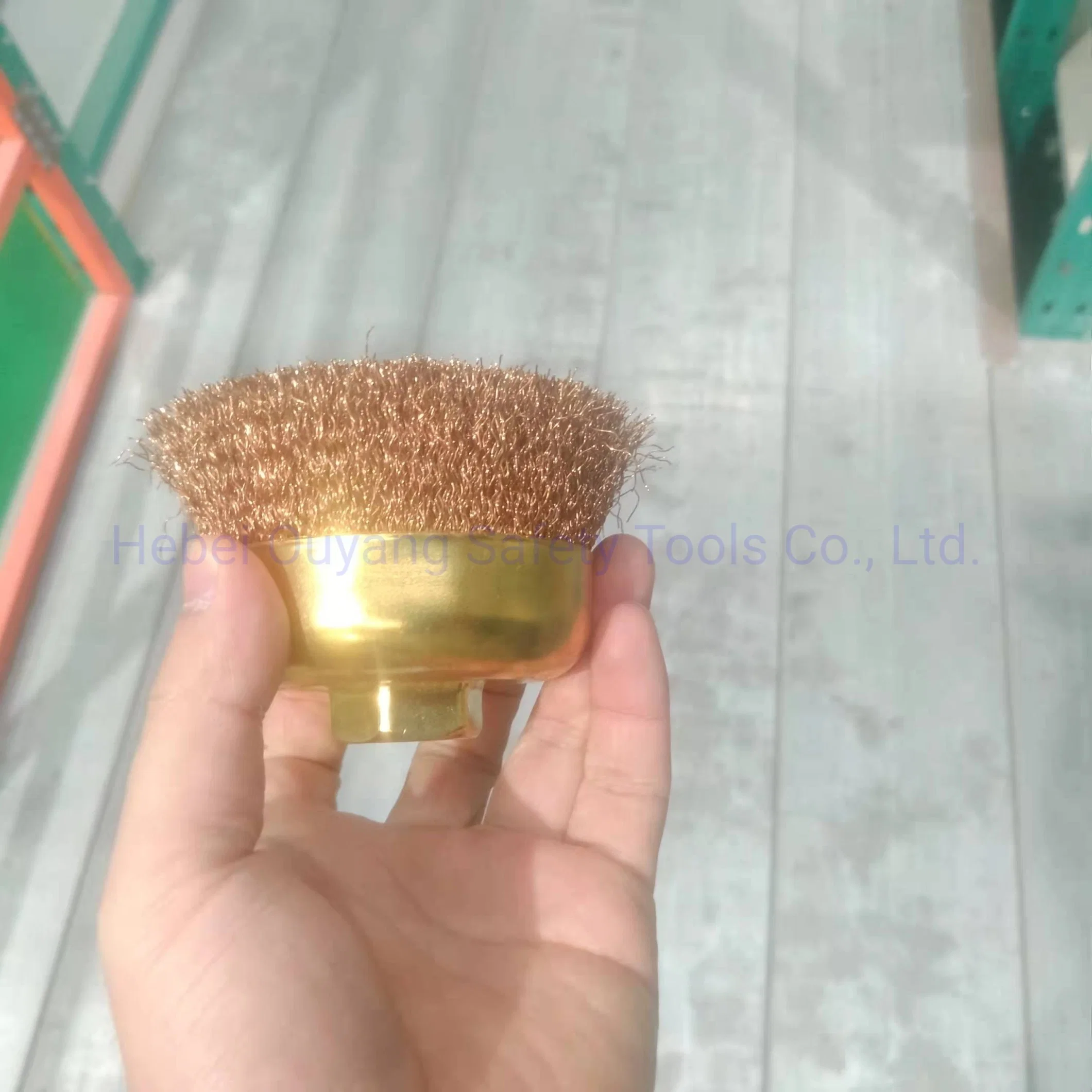 Brass/Copper Cup Brush, 14*100 mm, Anti-Spark, Phosphor Copper