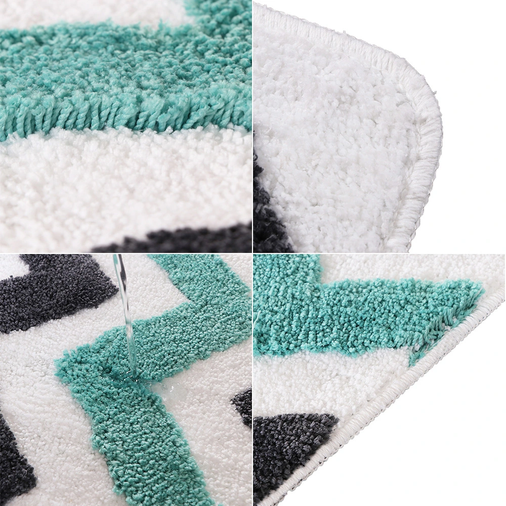 Bathroom Rugs Set Non Slip Bath Mats Absorbent Shower Rugs Microfiber Machine Washable Bath Rugs