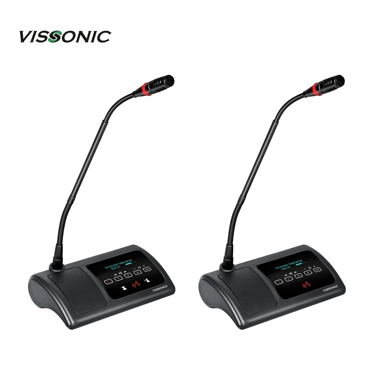 Vissonic Full Digital Wired Discussion رئيس/مفوض وحدة التصويت طاولة ميكروفون