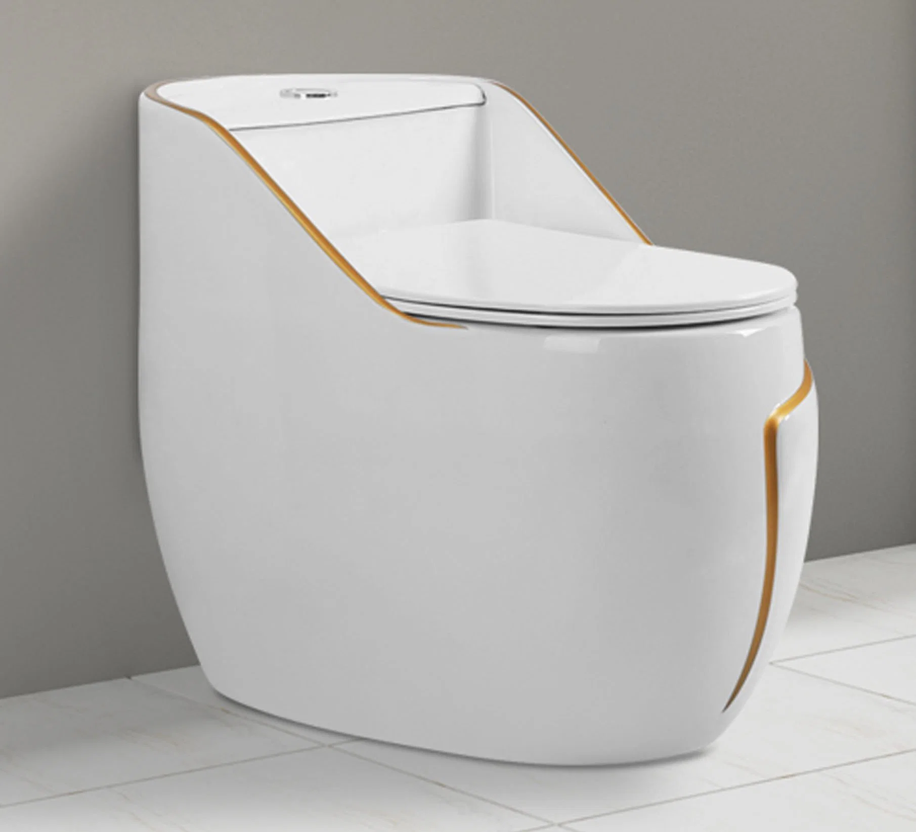 Closestool Wahsdown Back to Wall One Piece Wc with Soft Close Seat Toilet